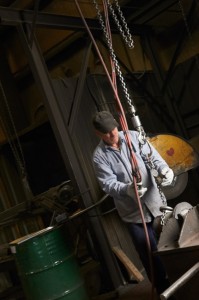 Preparing to Clean a Casting