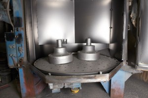 Shot Blasting a Casting