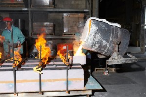 Pouring Into a Mold